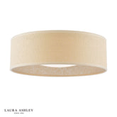 Laura Ashley Buckenham 2 Light Flush Rattan and White Frosted Acrylic